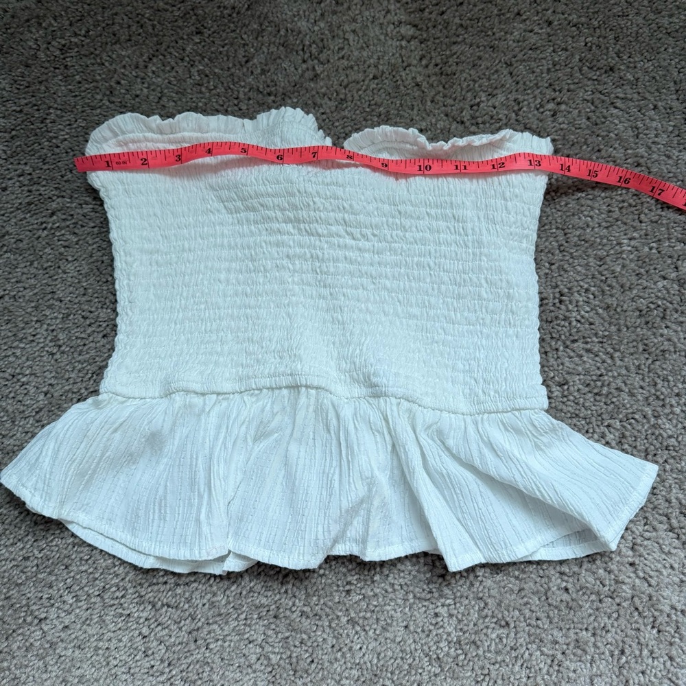 Allie Rose white tube/crop top medium - Picture 2 of 7